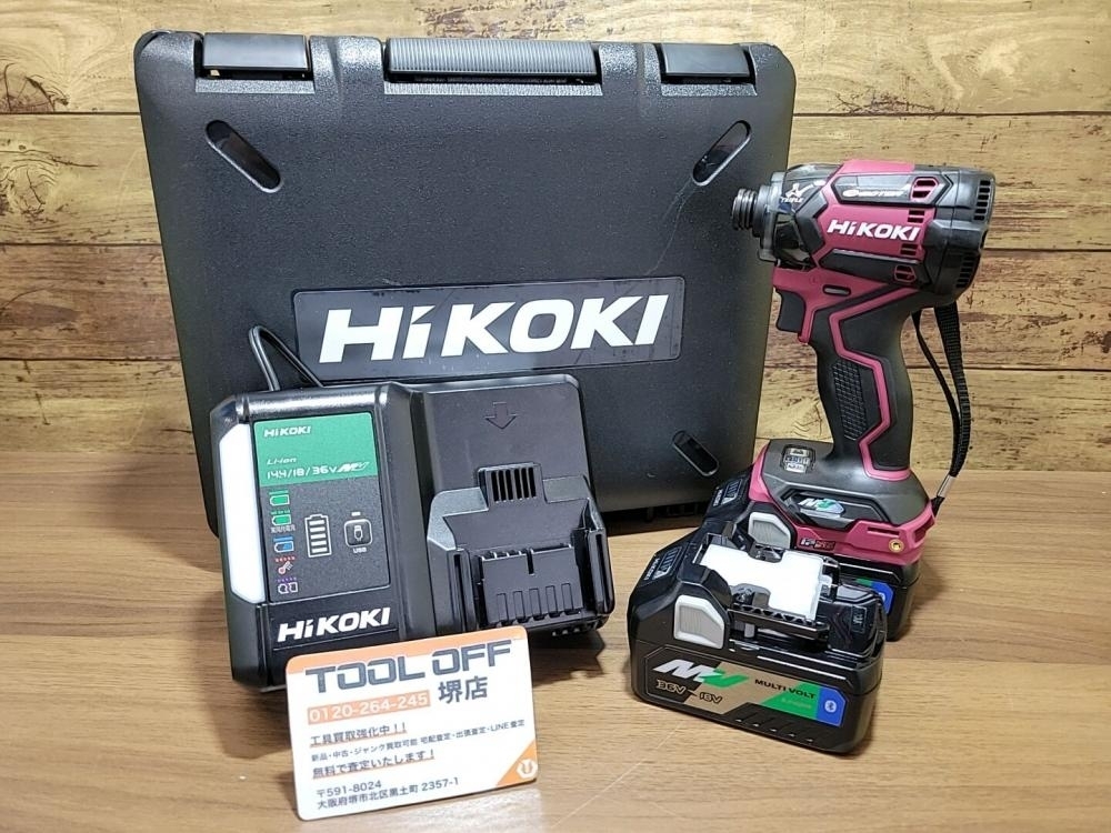 011◎未使用品・即決価格◎HiKOKI ハイコーキ 36Vコードレスインパクトドライバ WH36DC(2XPRS)BSL36A18B フレアレッド