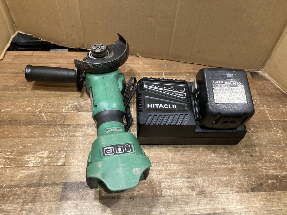 020♪おすすめ商品・即決価格♪日立工機 100mmコードレスディスクグラインダ G14DBVL　バッテリ1個+充電器 変速×　現状品