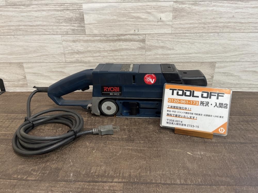 009▼おすすめ商品▼RYOBI リョービ ベルトサンダ BE-3210 通電OK スイッチカバー部分ひび割れ