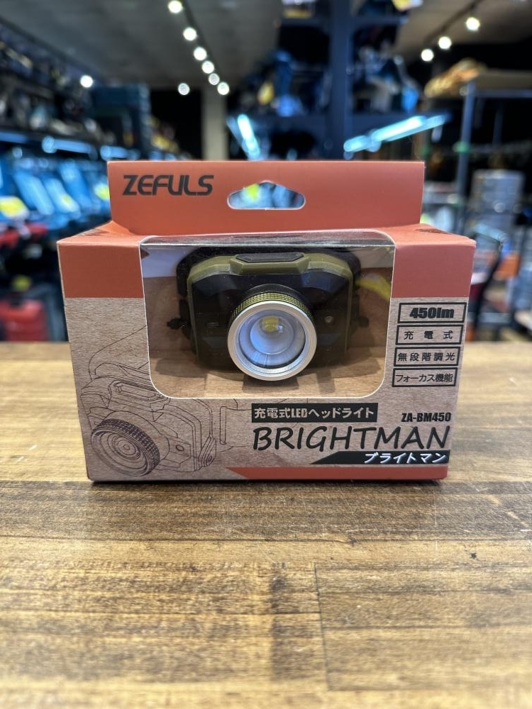 008●未使用品・即決価格●ZEFUL 充電式LEDヘッドライト ZA-BM450