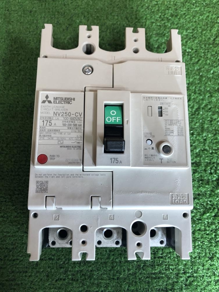 001♪未使用品♪三菱電機 低圧遮断器 NV250-CV 3P 175A ※長期 001♪未使用品♪三菱電機 低圧遮断器 NV250-CV 3P 175A ※長期