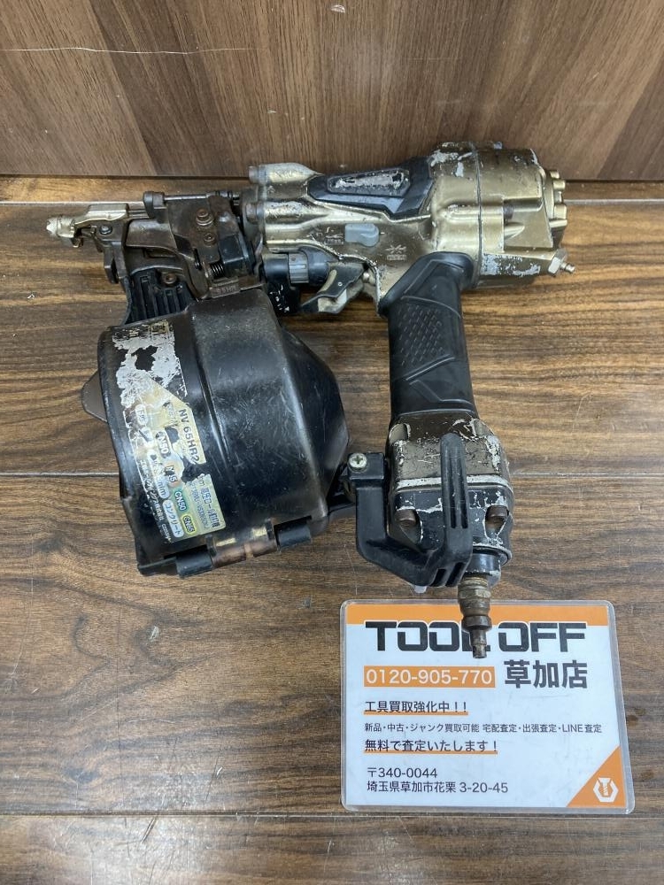 006□ジャンク品□ハイコーキ 65mm高圧ロール釘打機 NV65HR2 ※本体上部からエア漏れ大。