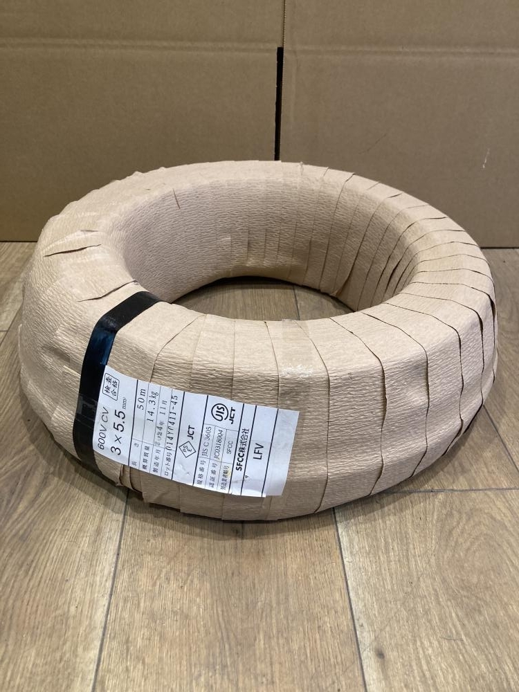 019□未使用品□SFCC CVケーブル 50m 3×5.5SQ 2024年 019□未使用品□SFCC CVケーブル 50m 3×5.5SQ 2024年