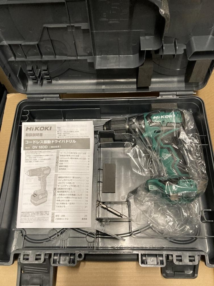 020♪未使用品・即決価格♪HiKOKI　ハイコーキ コードレス振動ドライバドリル DV18DD　NNK　本体+ケース セットバラシ品 14