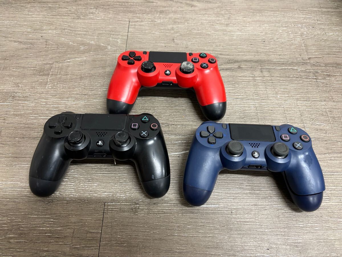 ☆ PS4 ☆ プレイステーション4 コントローラー 3個 まとめ売り ジャンク Playstation4 SONY デュアルショック4 ブラック ブルー 0109