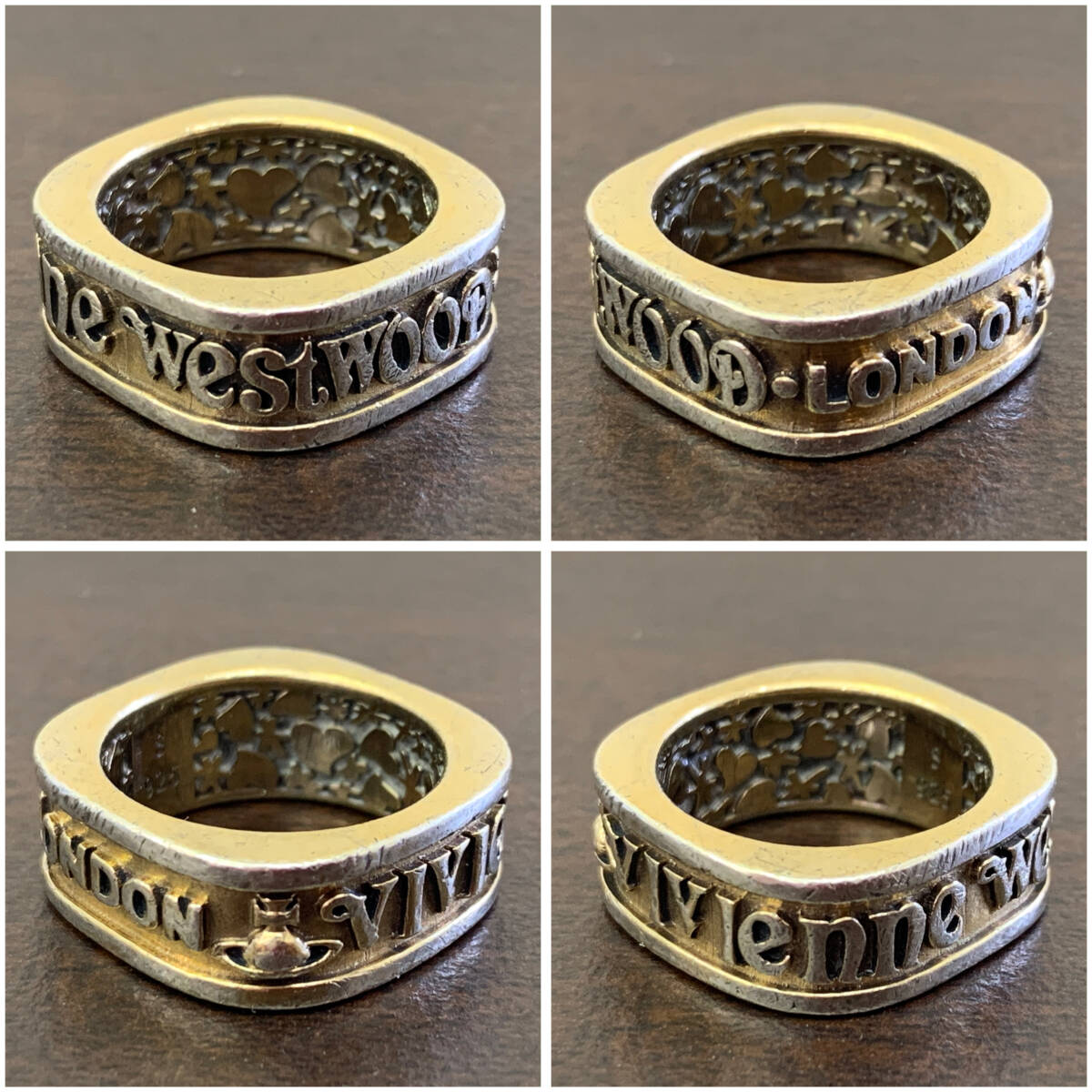 【Vivienne Westwood】 Scilly 刻印リング ゴールド シルバー Vivienne Westwood リング 刻印 925 サイズS 12号