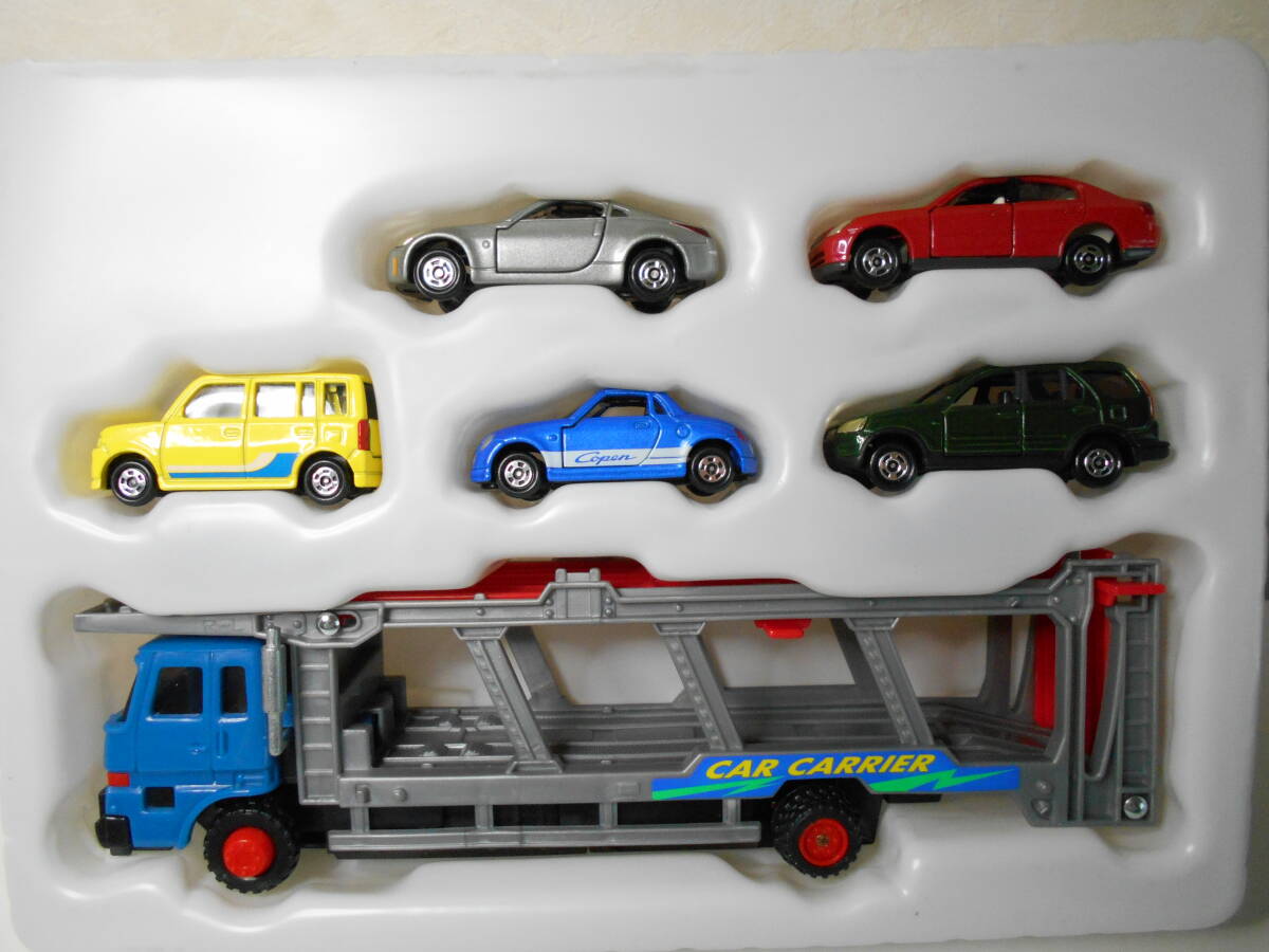 Tomica Tomica много машина carrier set ( Tomica 5 шт. + машина прицеп 1 шт. ) вскрыть завершено