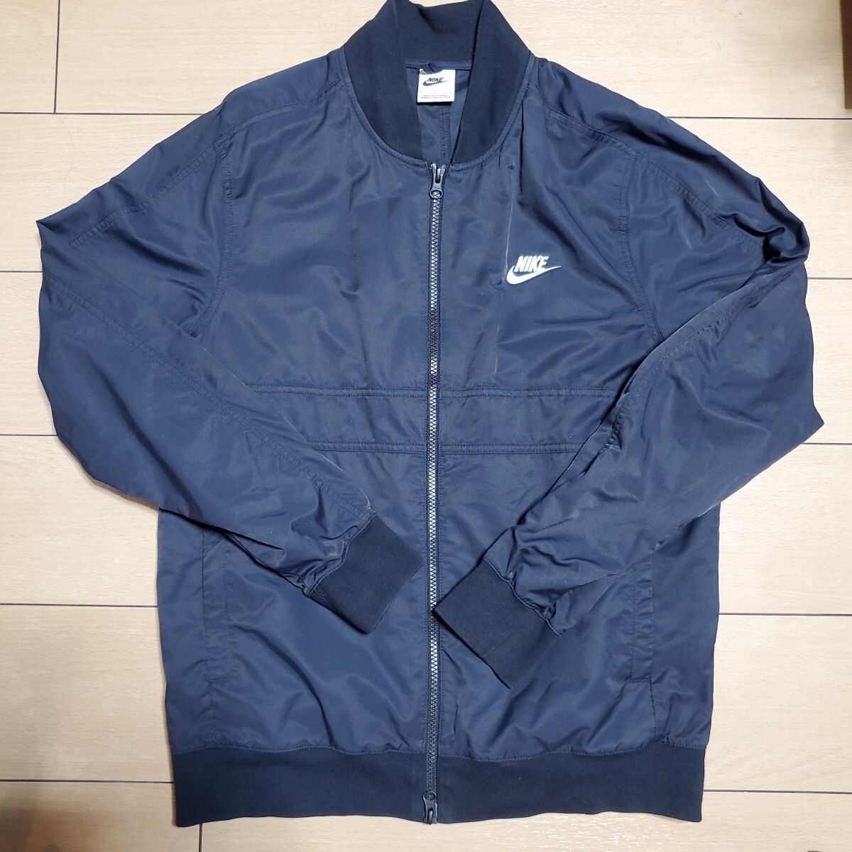 NIKE ナイロンジャケットMA-1 Lサイズ　ブラック　黒