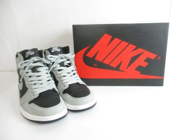 優良品 ナイキ NIKE エアジョーダン1 レトロ ハイ シャドウ2.0 555088-035 27cm グレー ブラック メンズ