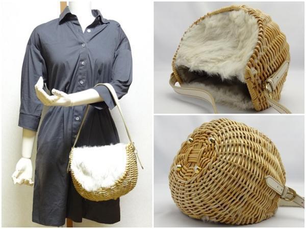 CACHELIEkashelie fur attaching basket bag used B+[ free shipping ]A-5397