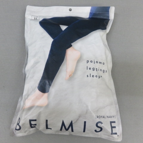 S331★ベルミス BELMISE スリムレギンス LLサイズ 履くだけ！瞬間魅せ脚　ネイビー 未使用　12/5★A