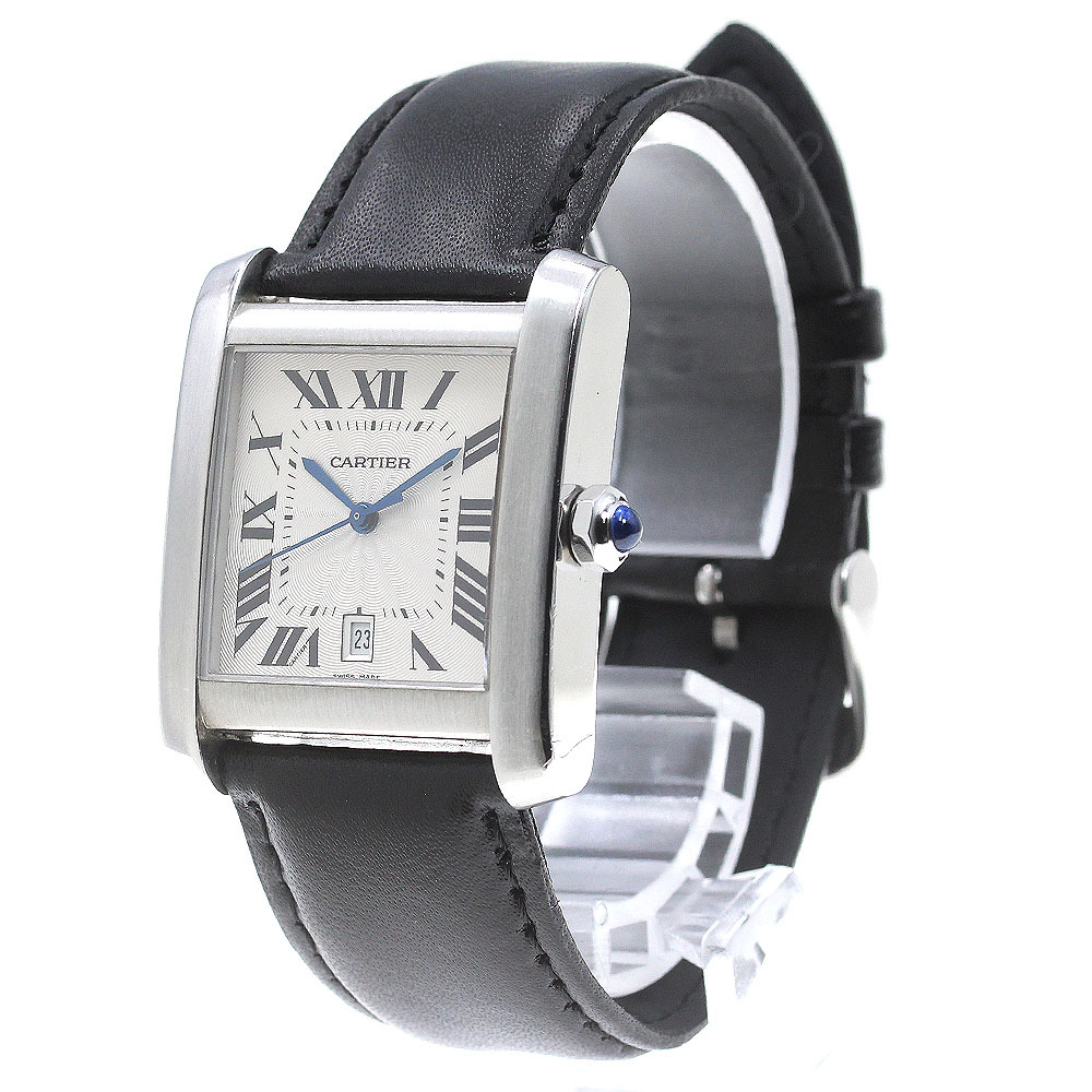 カルティエ CARTIER W5101755 タンクフランセーズXXL デイト 自動巻き メンズ 保証書付き_848595