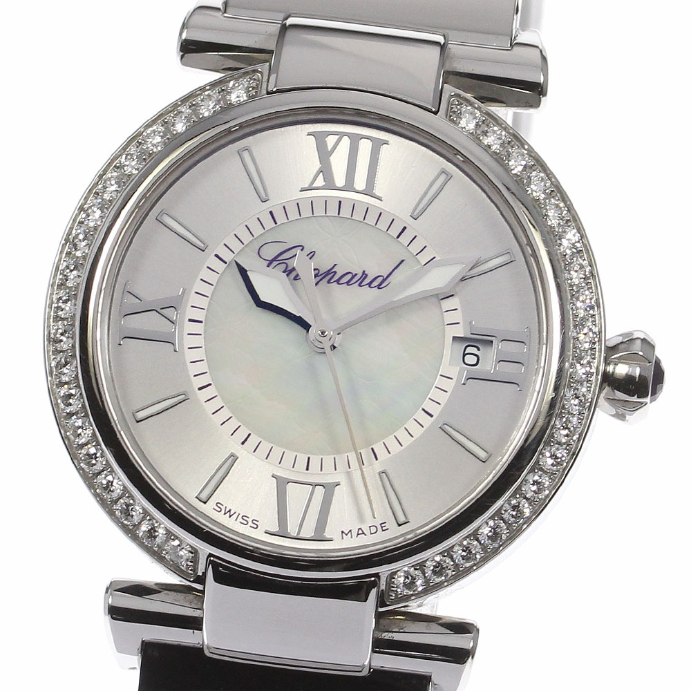 ☆良品 ★箱付き【Chopard】ショパール インペリアーレ ダイヤベゼル デイト 8563 自動巻き レディース_708949【ev20】