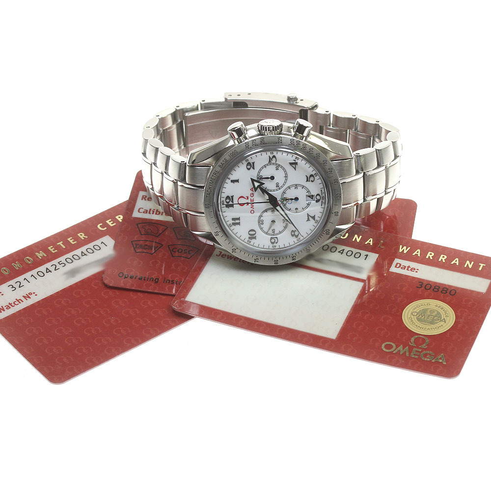  Omega OMEGA 321.10.42.50.04.001 Speedmaster Broad Arrow Olympic самозаводящиеся часы мужской хорошая вещь с гарантией ._849730