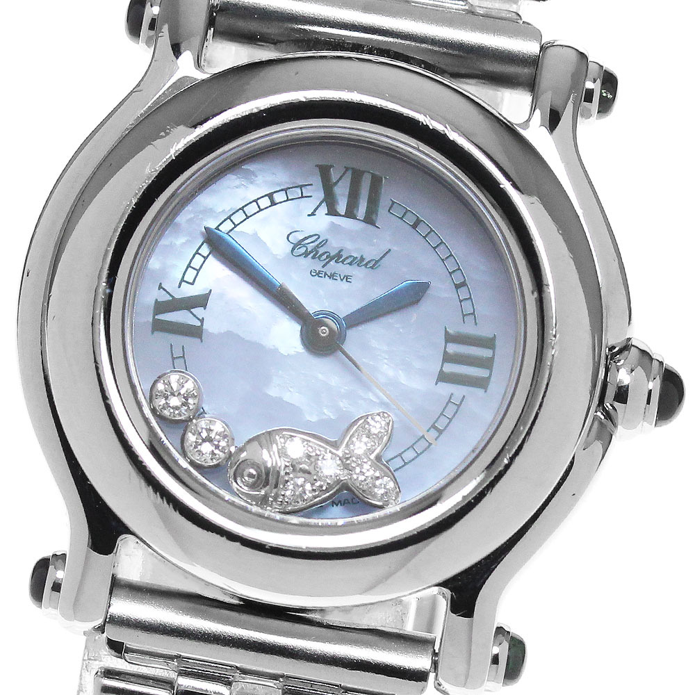 ショパール Chopard 27/8245-23 ハッピースポーツ ムービングフィッシュ クォーツ レディース _861741【ev10】