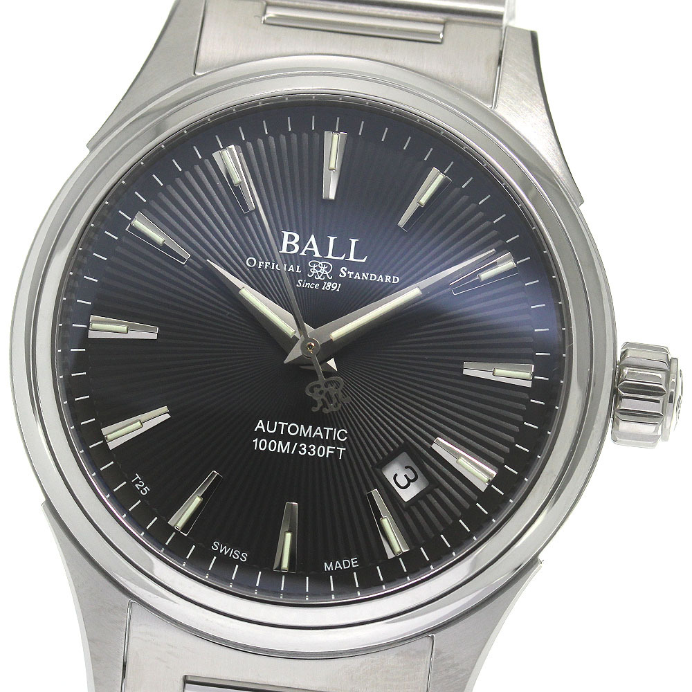 ボールウォッチ BALLWATCH NM2098C-S6J-BK ファイアーマン ヴィクトリー デイト 自動(dòng)巻き メンズ 極美品 保証書付き_849895【ev15】