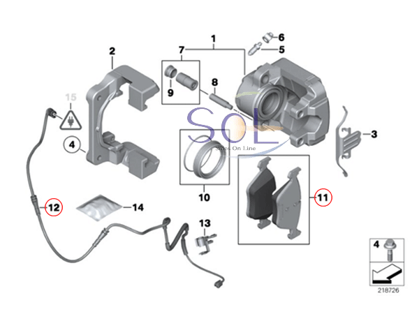 HAPAD BMW 5 серии F10 523i 528i передние тормозные накладки + накладка сенсор 2 позиций комплект 34116856591 34356791958 18 часов до в тот же день отгрузка 