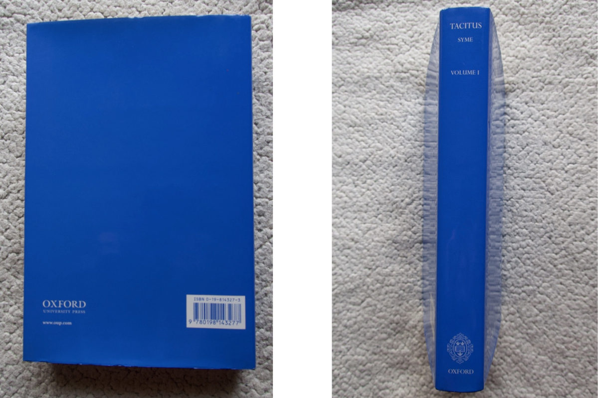5100円 Tacitus volume Ⅰ (Oxford) Sir Ronald Symeロナルド 5100円 Tacitus volume Ⅰ (Oxford) Sir Ronald Symeロナルド