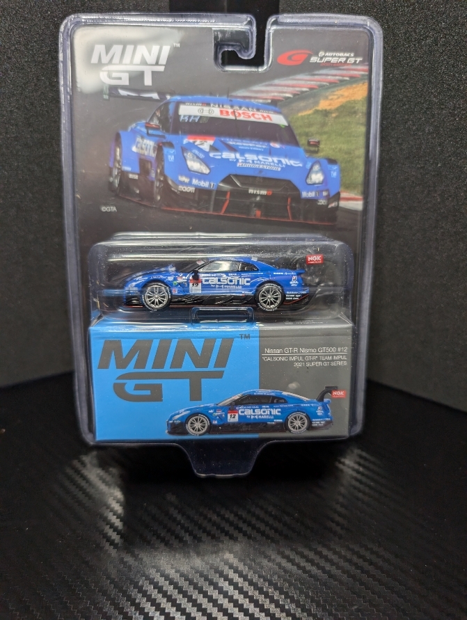 【未開封新品】1/64 日産 GT-R Nismo GT500 SUPER GTシリーズ 2021 #12 Team Impul 左ハンドル ダイキャスト ミニカー
