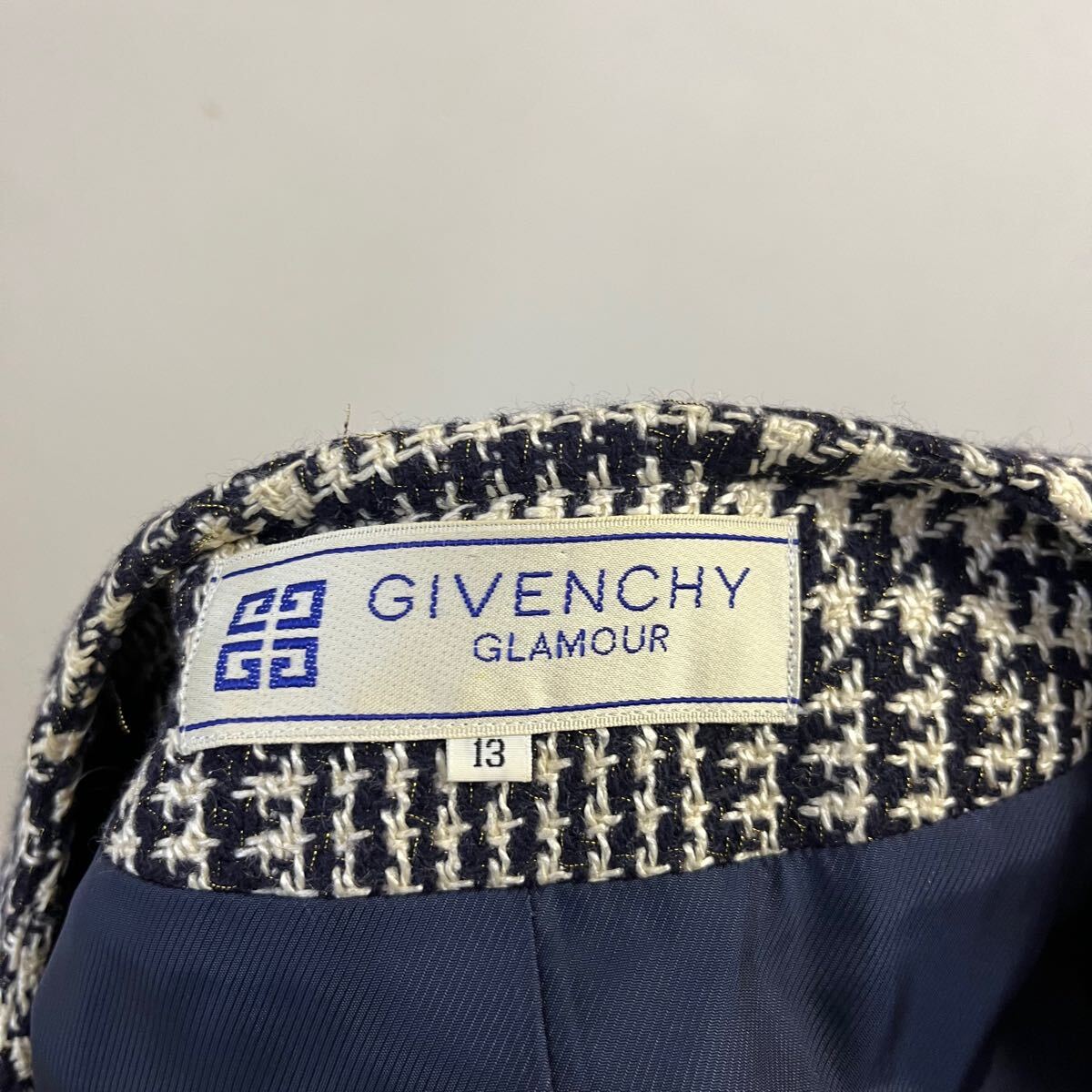 GIVENCHY GLAMOUR шерсть шелк жакет общий рисунок жакет тысяч птица рисунок первоклассный V шея metal кнопка ji van si. грамм -ru[ единая стоимость доставки / включение в покупку возможность ]P