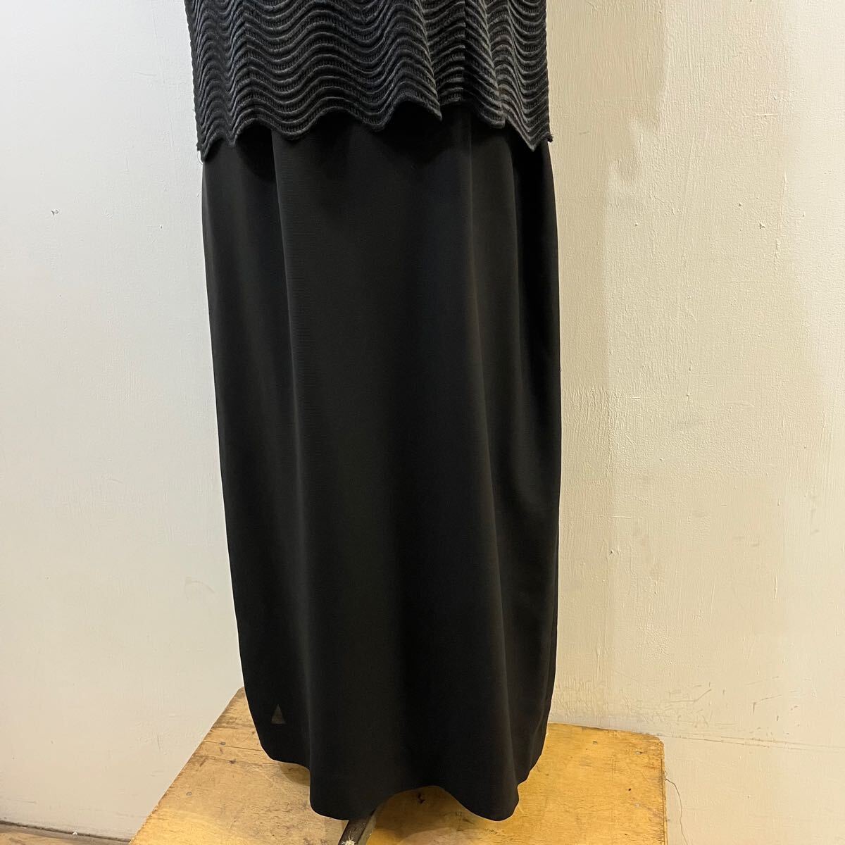 GIVENCHY HI FORMAL черный формальный длинный One-piece короткий рукав One-piece сделано в Японии прекрасное качество ji van si. высокий формальный [ единая стоимость доставки / включение в покупку возможность ]G