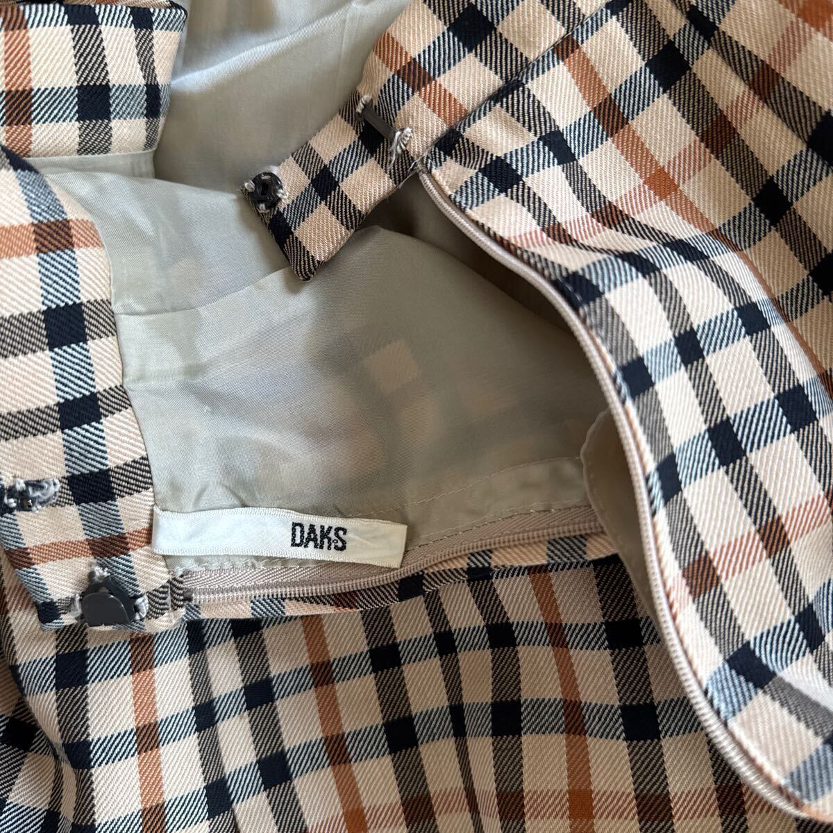 ダックスDAKSLENGLAND スカート チェック柄サイズ ウエスト 72 ヒツ 96 72-96 _画像4
