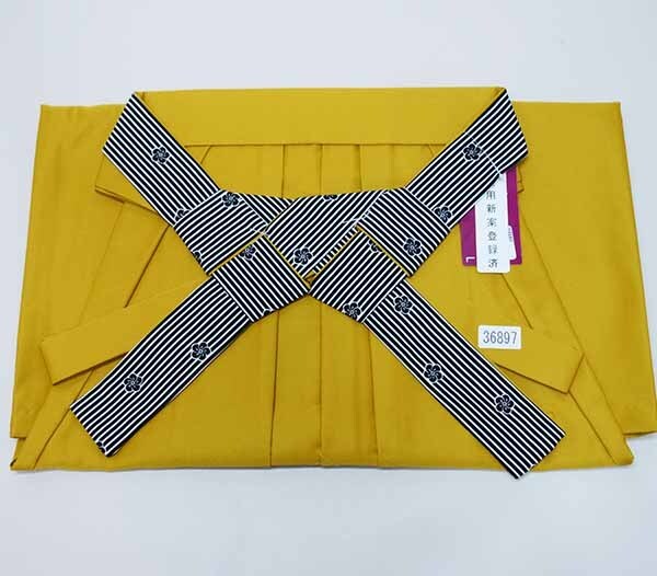 hakama одиночный товар одноцветный hakama женский лампа с бумажным абажуром hakama лопатка есть шнур обратная сторона рисунок двусторонний hakama внизу 87cm,91cm,95cm горчица Karashi цвет церемония окончания . новый товар ( АО ) дешево рисовое поле магазин NO36897