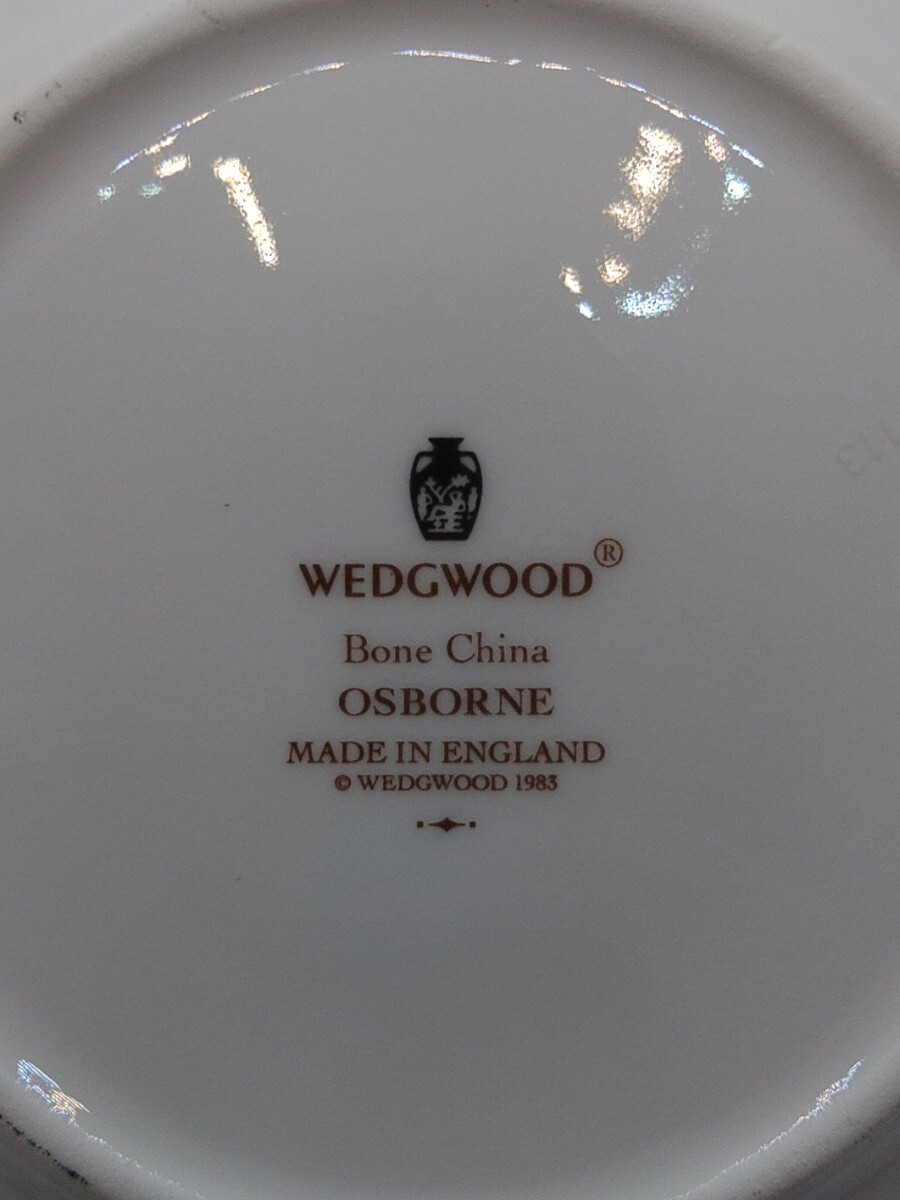 送料無料! WEDGWOOD ウェッジウッド オズボーン カップ＆ソーサー プレート デザートボウル 各5客セット黒壺 未使用