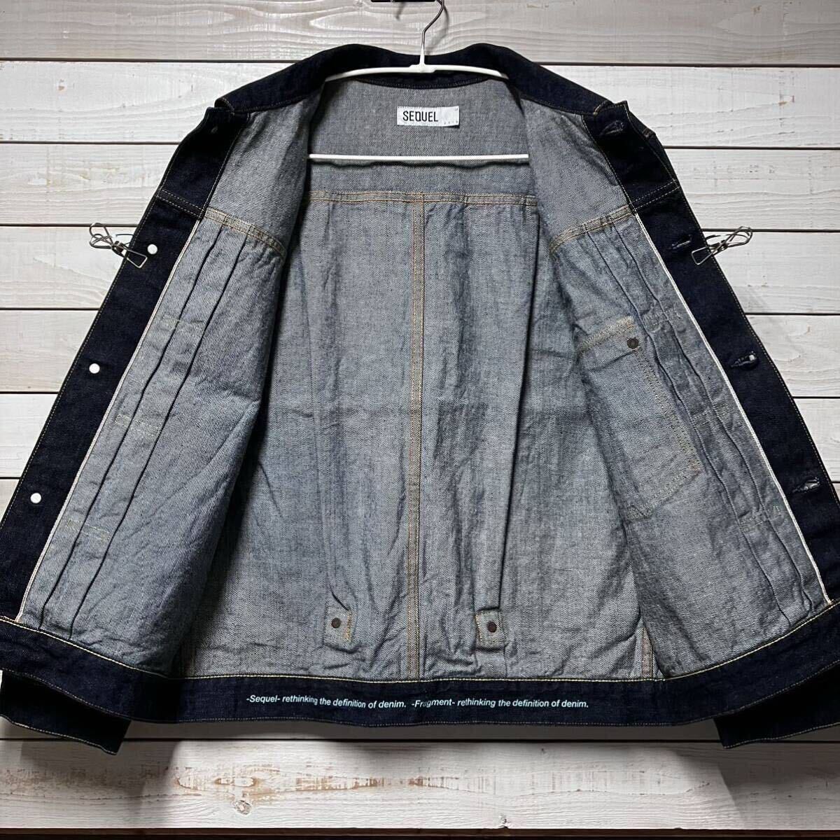 SIZE L SEQUEL DENIM JACKET INDIGO FRAGMENT DESIGN シークエル SIZE L SEQUEL DENIM JACKET INDIGO FRAGMENT DESIGN シークエル