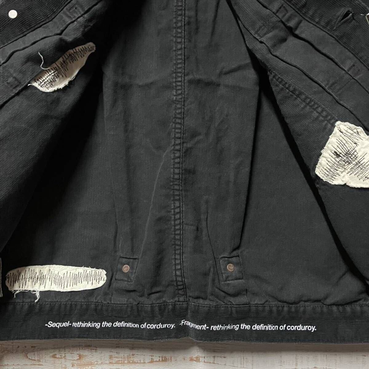 SIZE XL SEQUEL DAMAGE CORDUROY JACKET BLACK FRAGMENTDESIGN SIZE XL SEQUEL DAMAGE CORDUROY JACKET BLACK FRAGMENTDESIGN