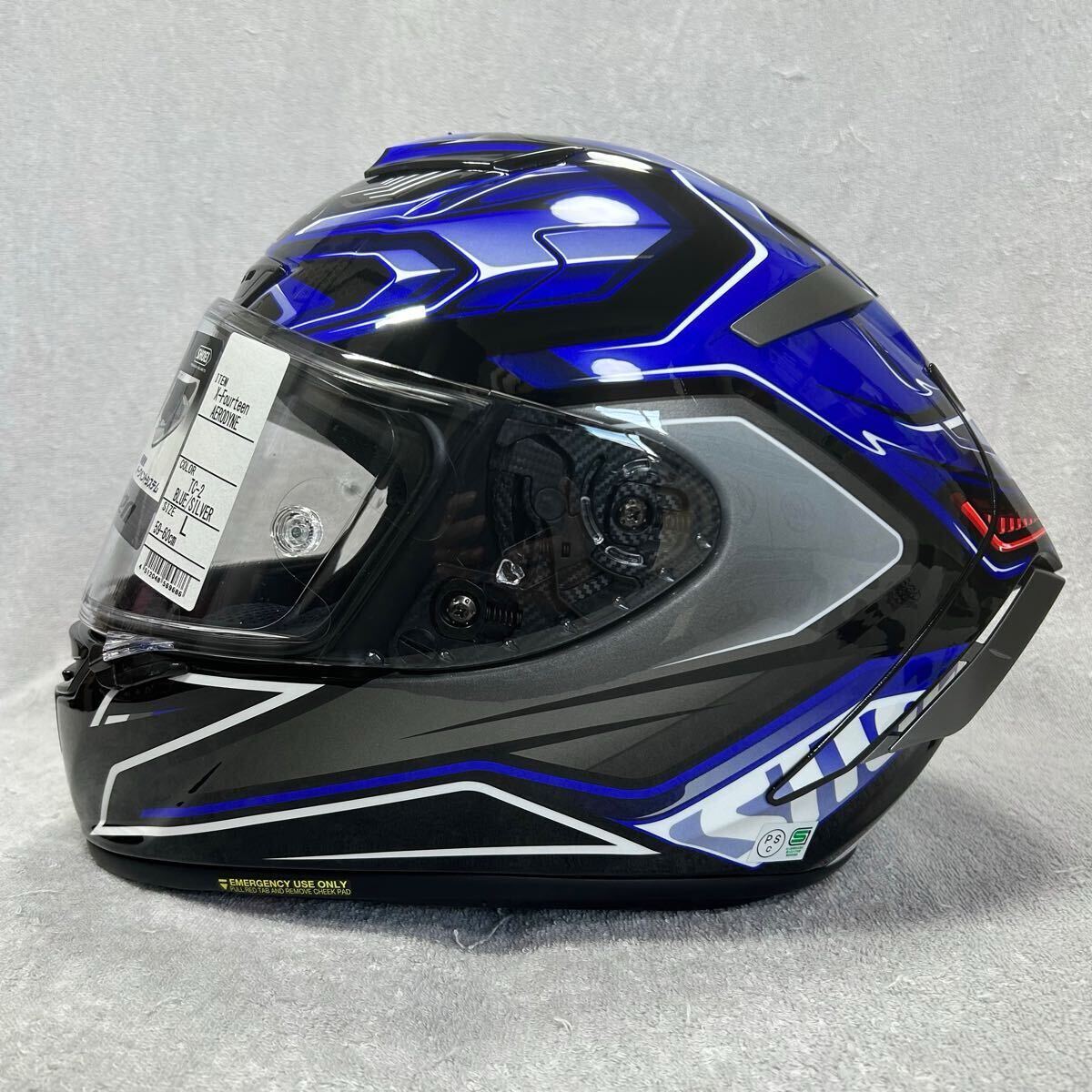 22年製 廃盤 SHOEI X-FOURTEEN AERODYNE 59-60cm Lサイズ 22年製 廃盤 SHOEI X-FOURTEEN AERODYNE 59-60cm Lサイズ