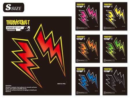 サンダーボルト ステッカー アメリカン おしゃれ かっこいい エクストリーム バイク ヘルメット 車 スマホ スマホ スケボー サイズS ピンク