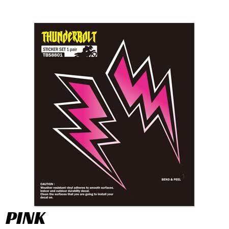 サンダーボルト ステッカー アメリカン おしゃれ かっこいい エクストリーム バイク ヘルメット 車 スマホ スマホ スケボー サイズS ピンク