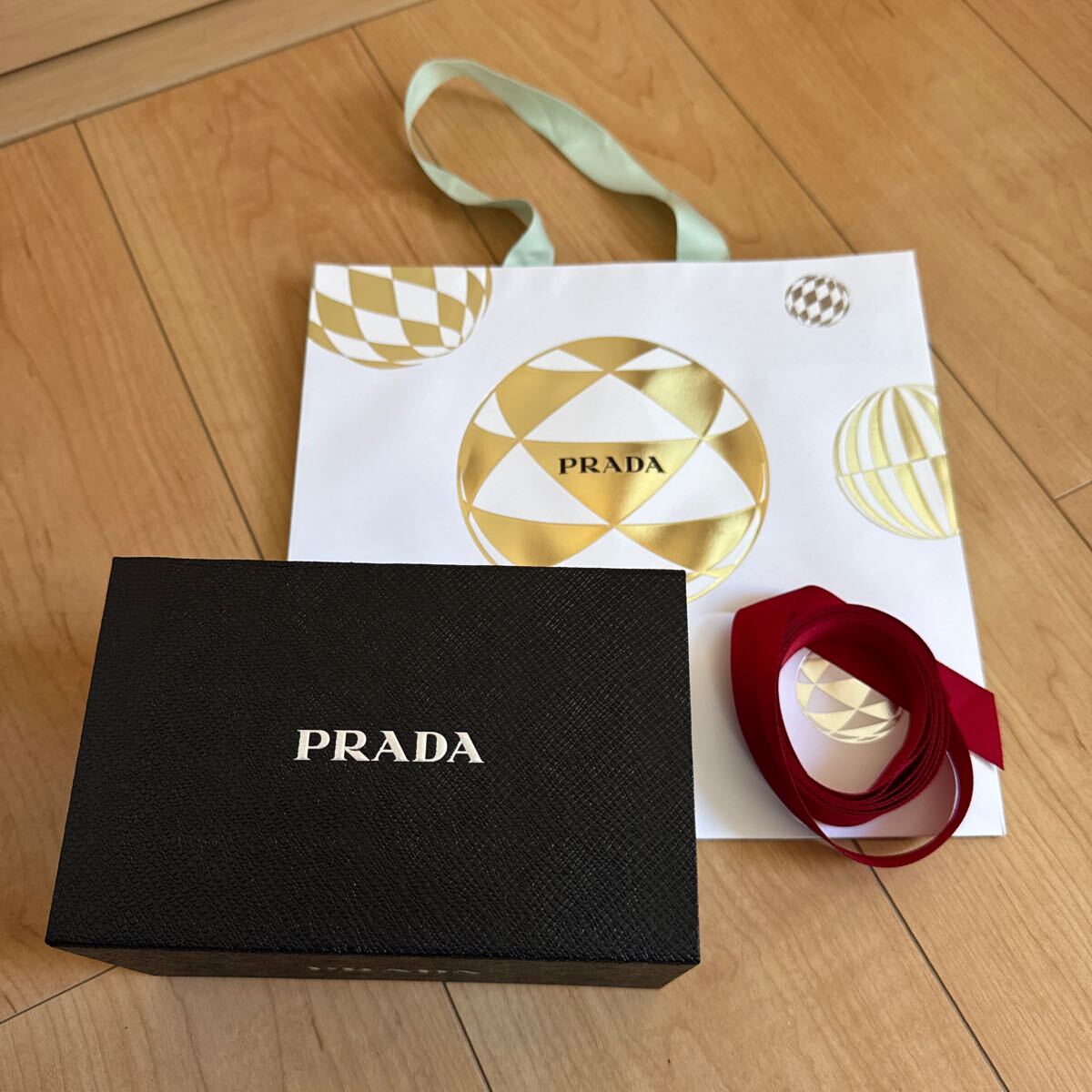  Prada PRADA пустой коробка бумажный пакет лента есть чёрный 