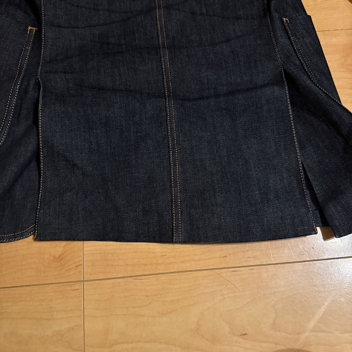 ZARA PREMIUM DENIM デニム テーラードジャケット インディゴ ブレザー M USA36 _画像8