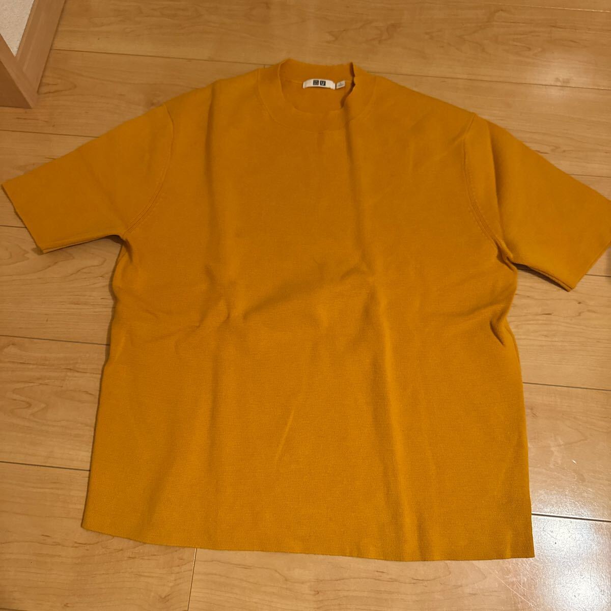 ユニクロ UNIQLO 半袖 ニット L イエロー