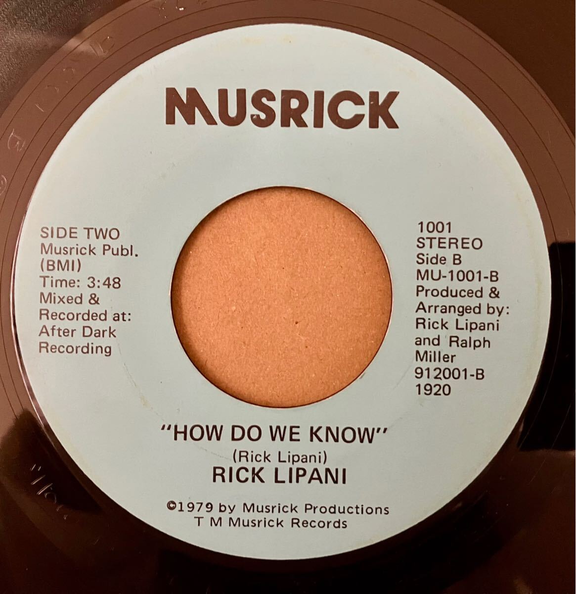 試聴45： Rick Lipani ★ How Do We Know / I’ll Be Giving / モダンソウル / MODERN SOUL