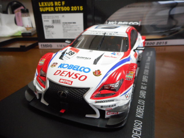 ★★1/18 エブロ レクサス RC-F GT500 2015 デンソー コベルコ サード #39 岡山 Ebbro Lexus RC-F Denso 平手 コバライネン★★