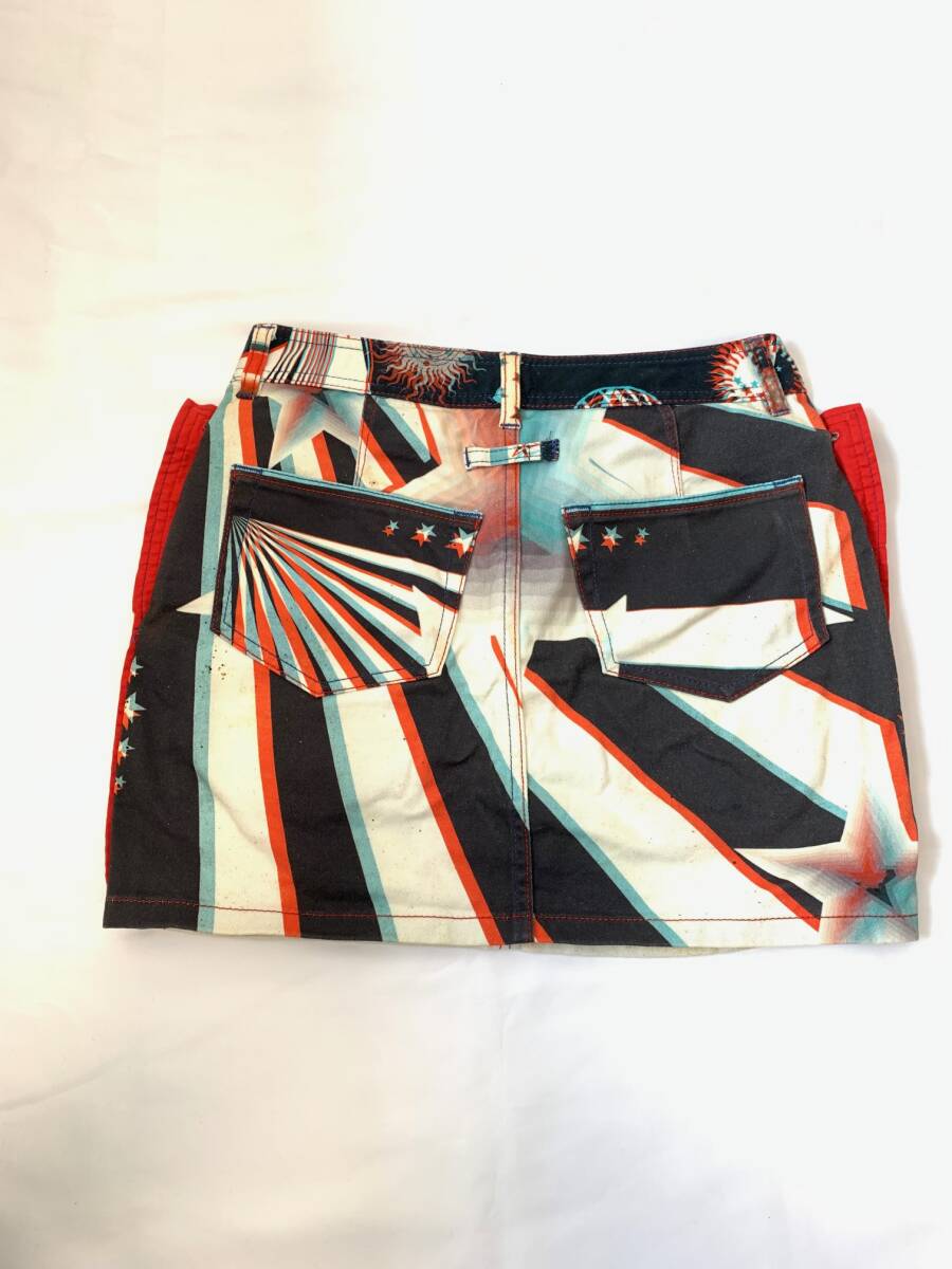 Jean Paul GAULTIER ジャンポールゴルチエ ゴルチェ　アーカイブ　ミニ スカート　宇宙　スペース　archive skirt ヴィンテージ加工
