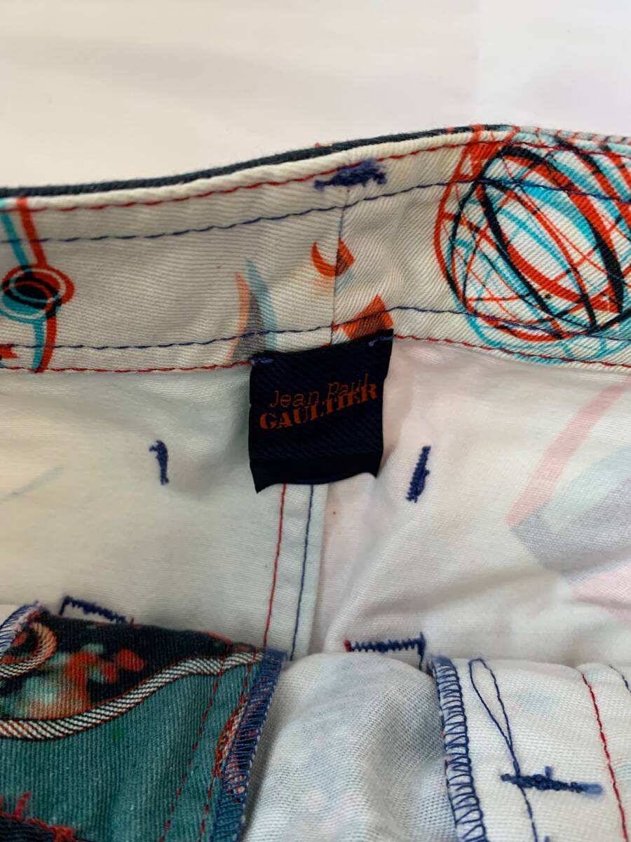 Jean Paul GAULTIER ジャンポールゴルチエ ゴルチェ　アーカイブ　ミニ スカート　宇宙　スペース　archive skirt ヴィンテージ加工