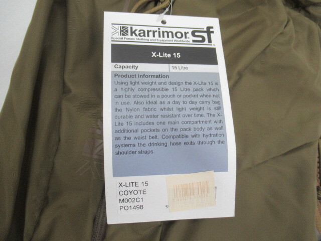 karrimor カリマー SF X-Lite 15 登山 バックパック 036504018