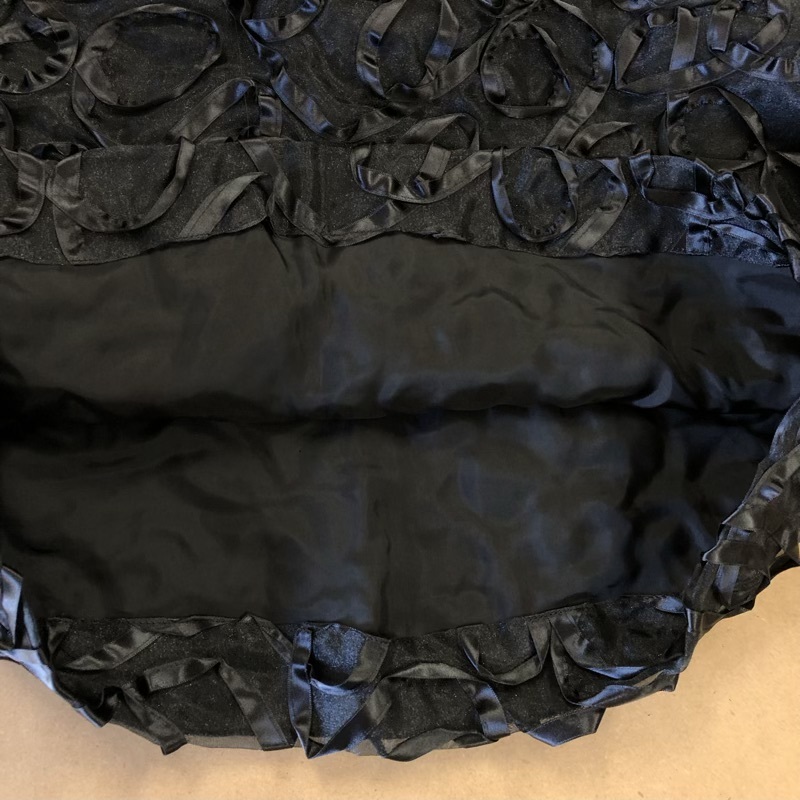 ジュンコシマダ JUNKO SHIMADA スカート リボン シースルー タグ付き 黒 40サイズ 921488