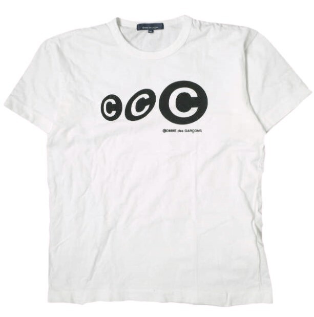 COMME des GARCONS コムデギャルソン 日本製 青山限定 C Logo Print T-shirt シンボルサークルTシャツ KJ-T001 M WHITE 半袖 AD2018 g20252