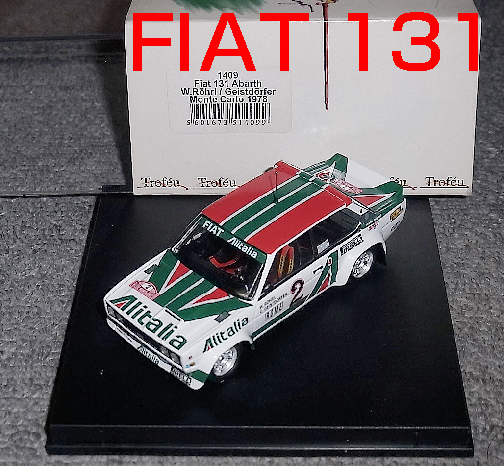 1409 1/43 アリタリア フィアット 131 アバルト 2号車 1978 モンテカルロ FIAT Abarth