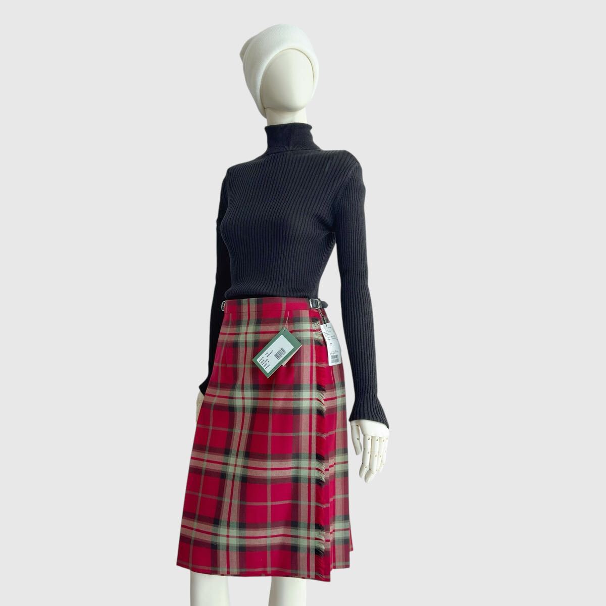 O'NEIL OF DUBLIN オニール オブ ダブリン スカート チェック ウール 大人可愛い 未使用 O'NEIL OF DUBLIN skirt plaid pattern wool 