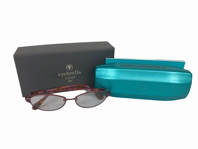 eyebrella/アイブレラ CLEAR air EB-24 サングラス フルリム UVカット ブルーカットレンズ レディース レッド系フレーム