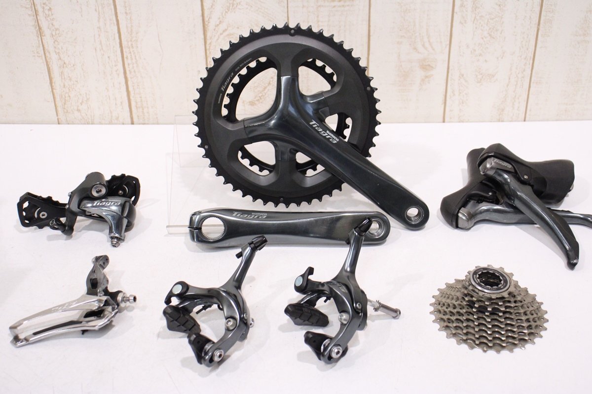 パリコレクション ★SHIMANO 50/34T 172.5mm グループセット リムブレーキ 2x10s Tiagra 4700シリーズ シマノ パーツセット