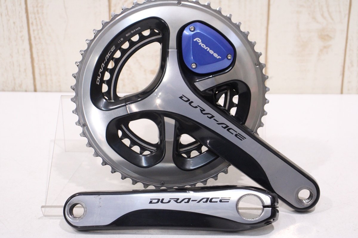 ★SHIMANO シマノ FC-9000 DURA-ACE 170mm 50/34T 2x11s Pioneer右側計測パワーメータークランクセット BCD:110mm リコール点検済み