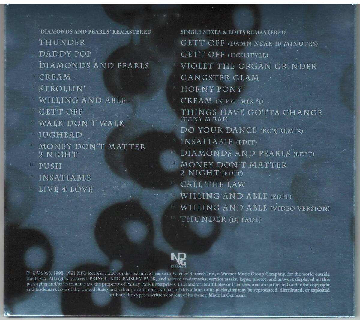 Prince & The New Power Generation「Diamonds And Pearls Deluxe Edition」2CD 送料込
