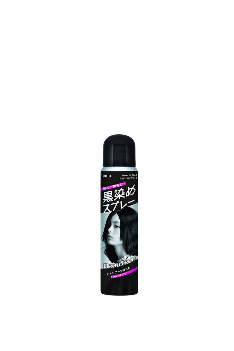 Beauteen（ビューティーン）　黒染めスプレー　ナチュラルブラック 容量80G ヘアカラー・黒髪用_画像1